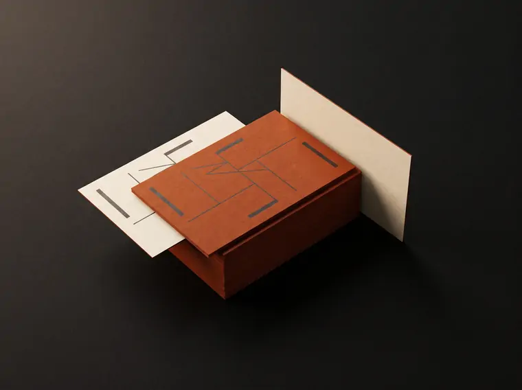 A stack of printed business cards, one fanned off the top.