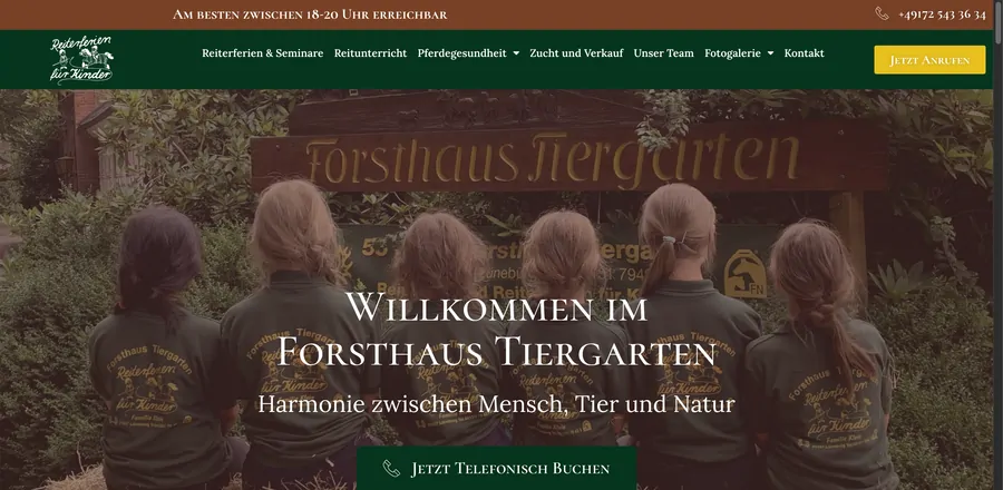 Forsthaus Tiergarten website