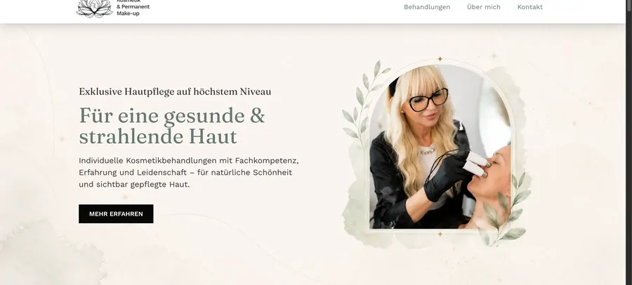Kosmetikstudio Sabine Kupfer website