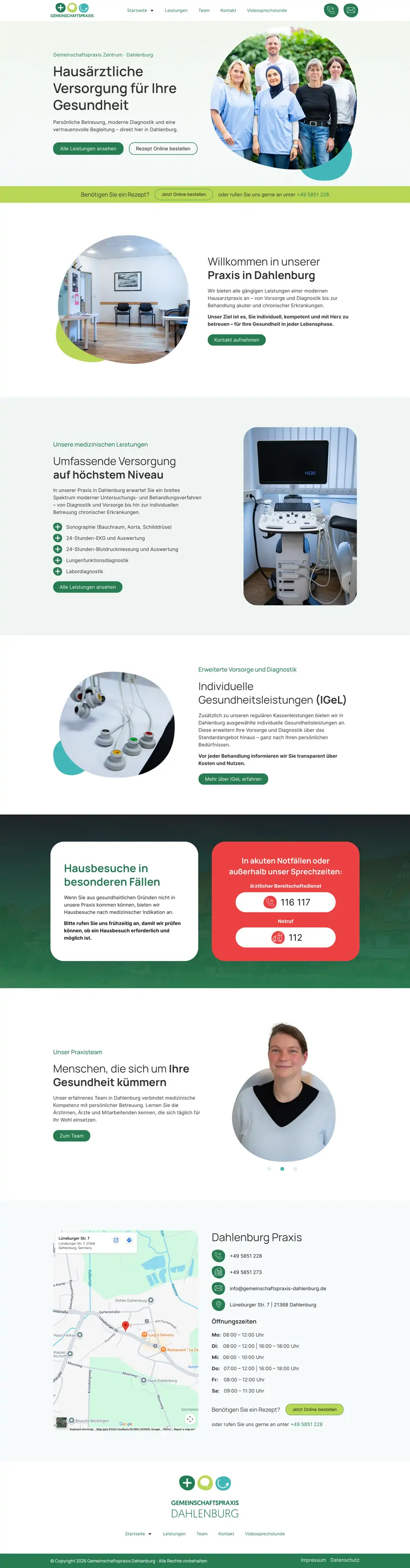 Gemeinschaftspraxis Dahlenburg website